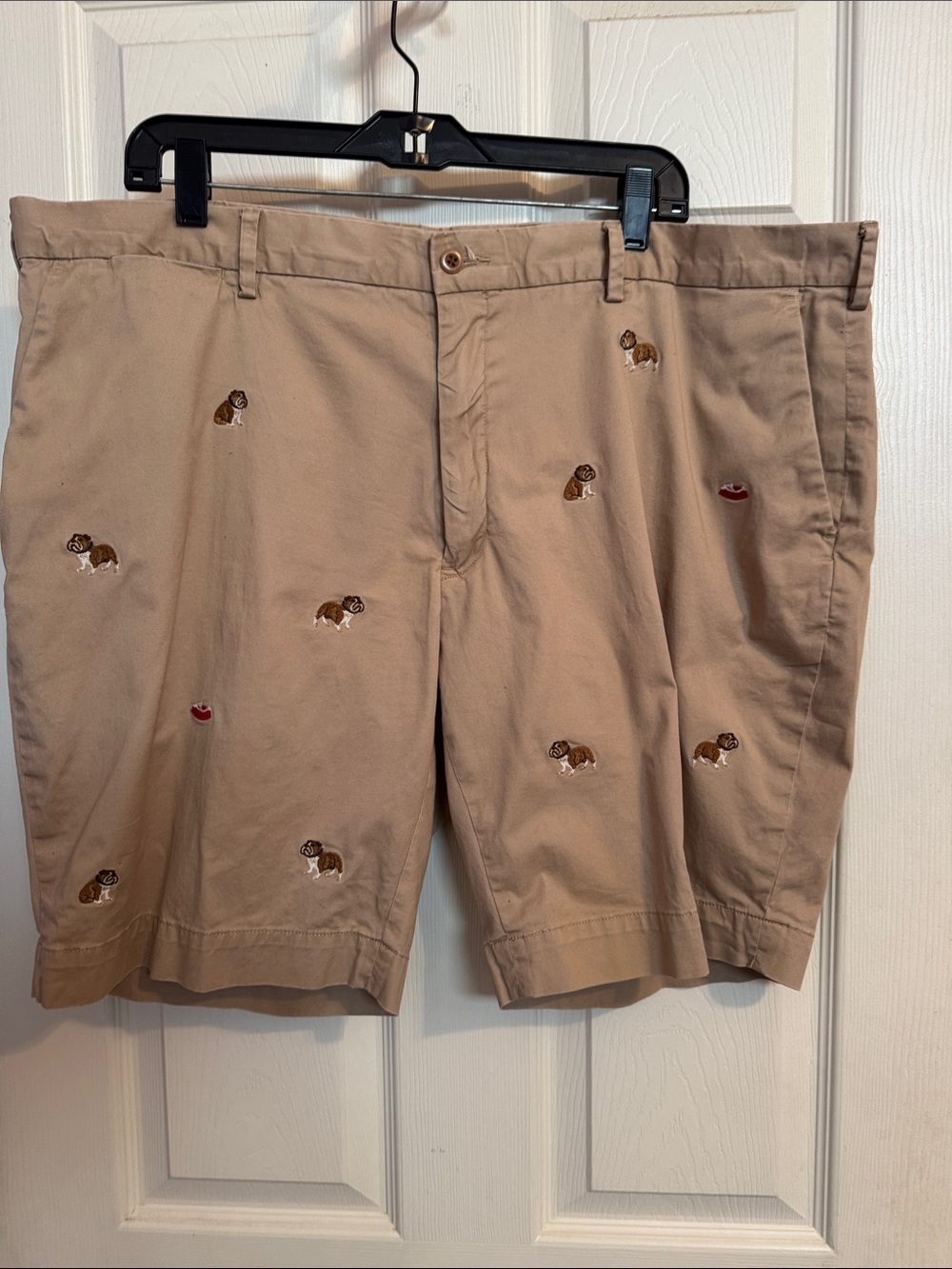 Polo by Ralph Lauren Tan Embroidered Dog Chino Shorts